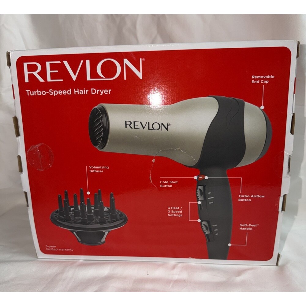 Revlon 1875W Volumizing Turbo Hair Dryer RV473 NEW OPEN BOX - Picture 3 of 4
